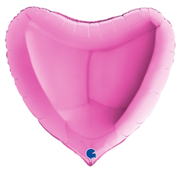 XXL Folienballon Figur - Herz Pink - 91cm